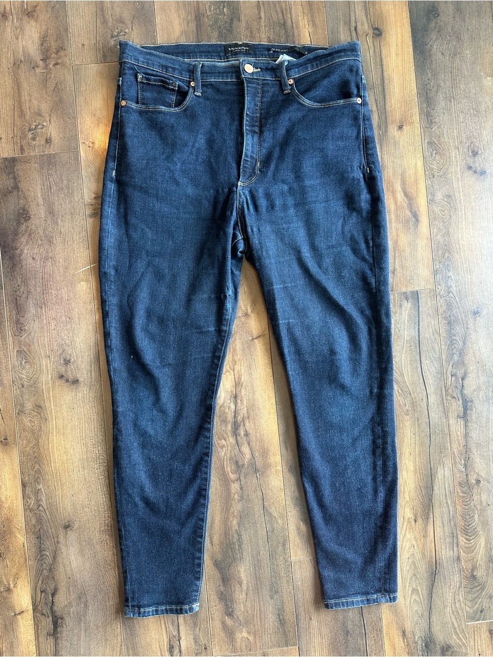 Banana Republic High Rise Skinny Jeans Dark Wash Stretch Denim 32